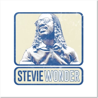 Stevie Wonder /// Faded Style Retro Fan Design Posters and Art